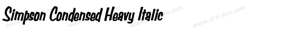 Simpson Condensed Heavy Italic字体转换